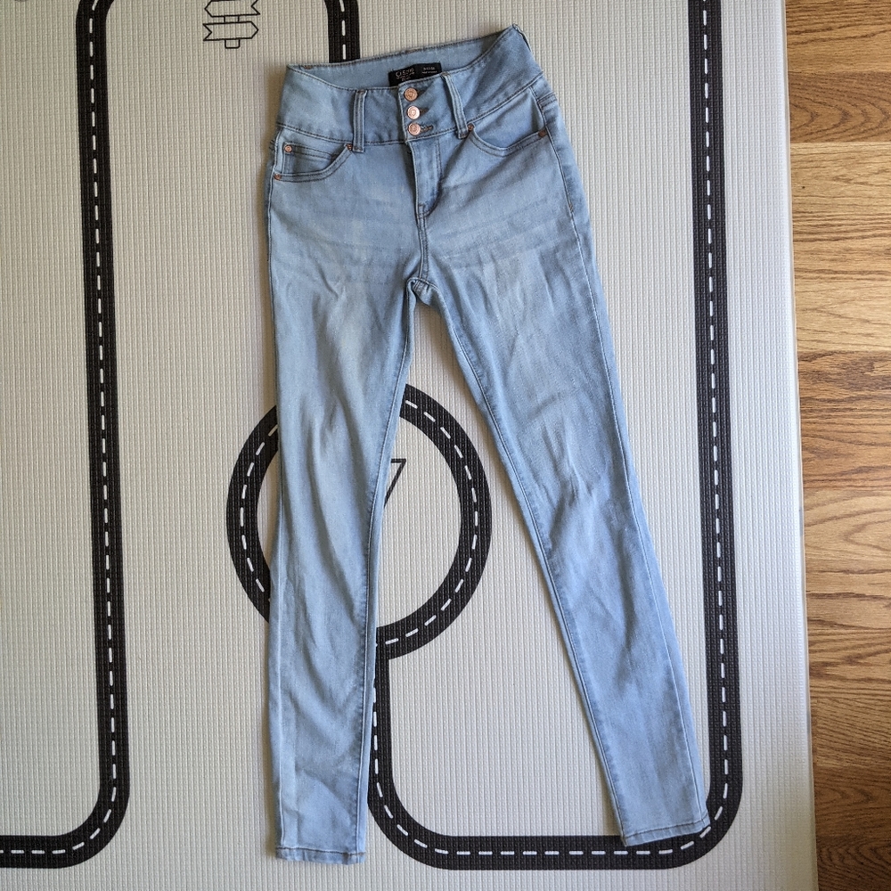 High rise skinny jeans